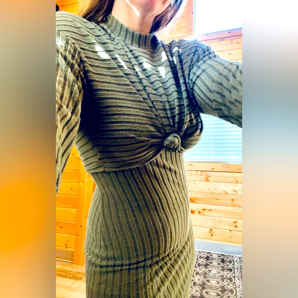 Knit Two-Piece Bodycon Dress